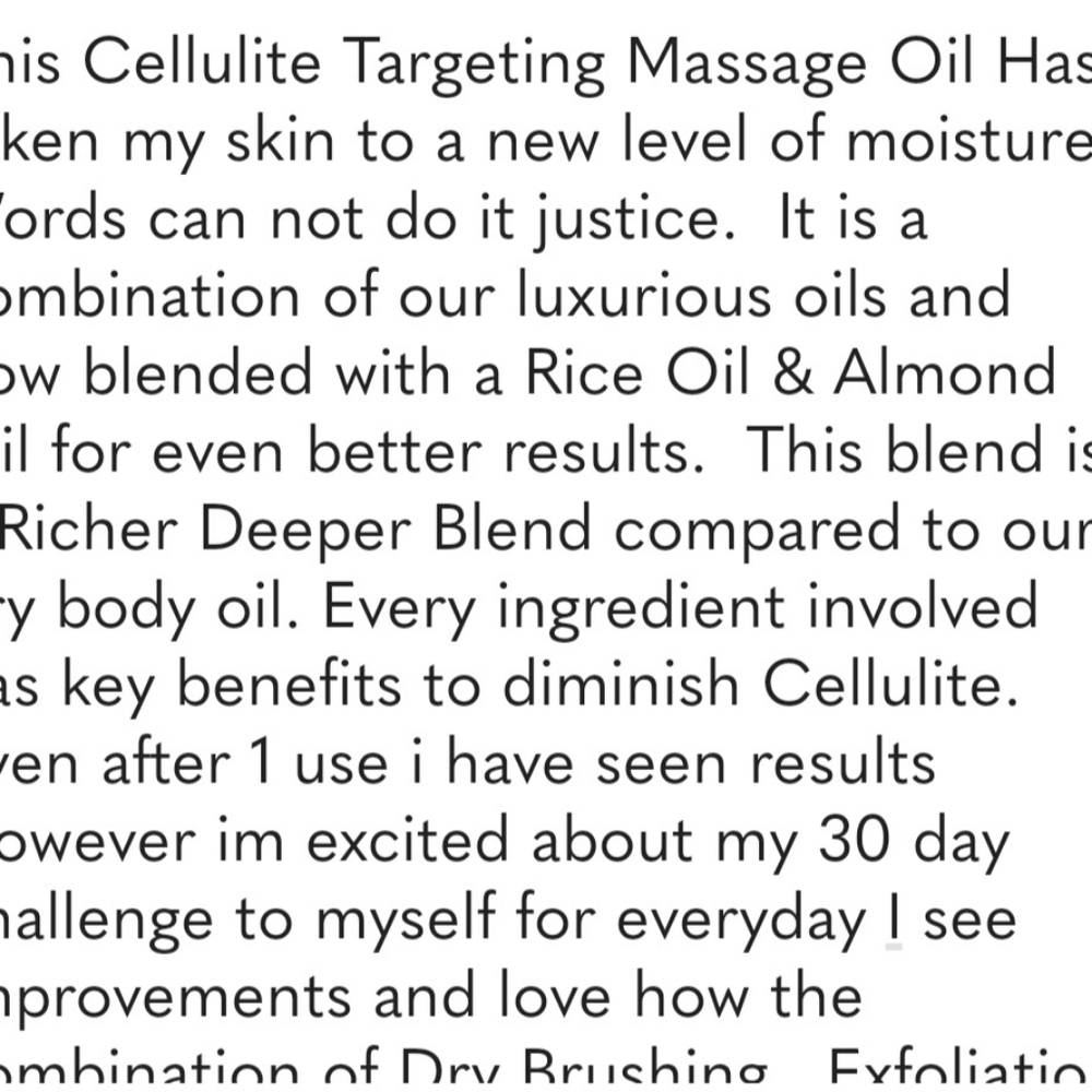Orchid & Vine Cellulite Smoothing Body Oil Skin Hydrating Massage Oil - Picture 3 of 4